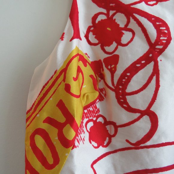 ALICE MCCALL Red White Baroque Print Fit & Flare Mini Dress - Size US 2 - Picture 6 of 16